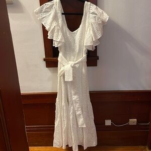 Zara white eyelet dress